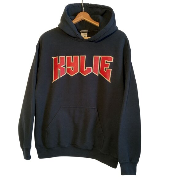 Kylie Jenner Hoodie Unisex M Black Red Logo Hooded Sweatshirt - Picture 2 of 10